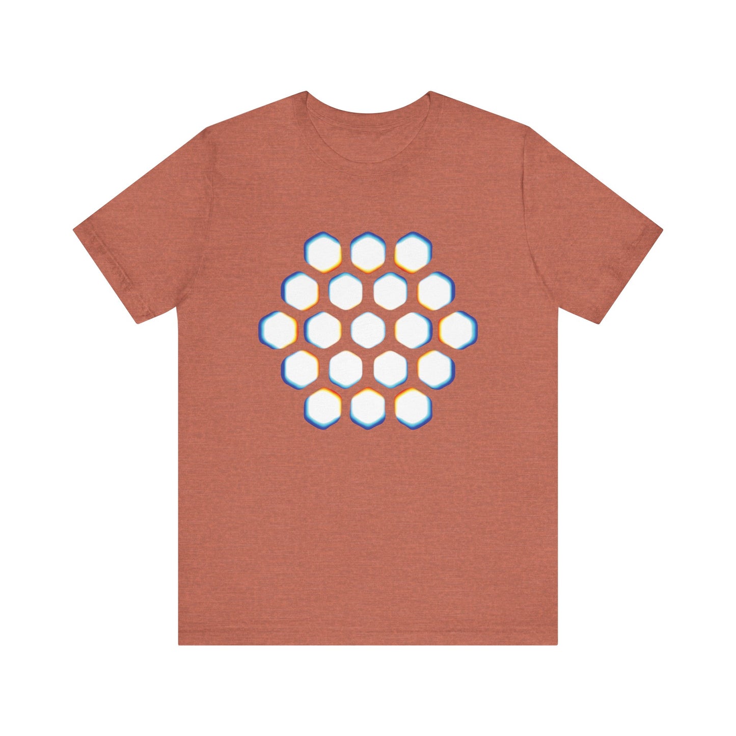 The Hex Lattice Tee • Rainbow Print