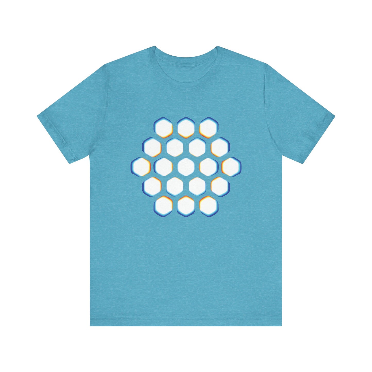 The Hex Lattice Tee • Rainbow Print